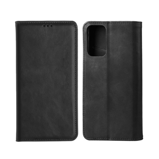 Capa de Couro com Bolso Interno para Xiaomi Redmi Note 10 Pro Preto